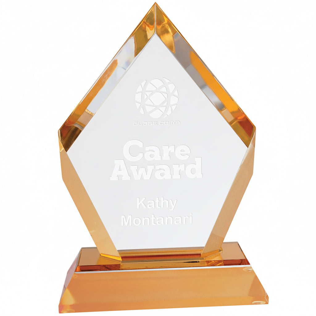 Frosted Base Diamond Impress Acrylic Awards