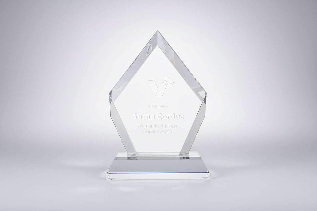 Frosted Base Diamond Impress Acrylic Awards