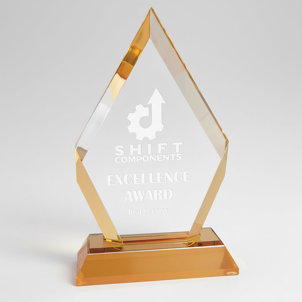 Frosted Base Diamond Impress Acrylic Awards