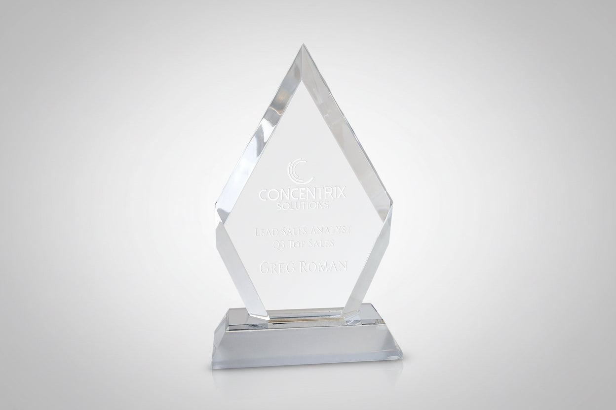 Frosted Base Diamond Impress Acrylic Awards