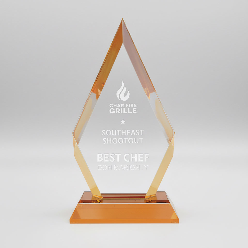 Frosted Base Diamond Impress Acrylic Awards