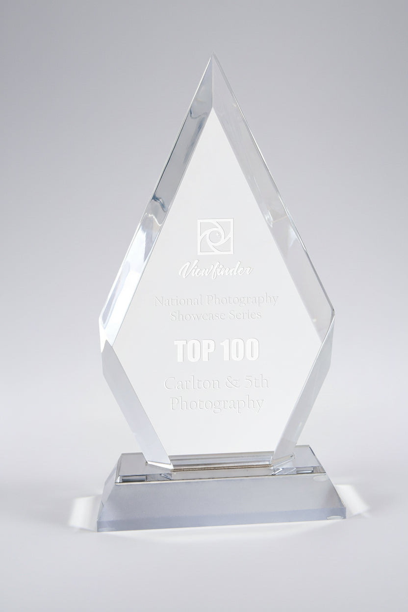 Frosted Base Diamond Impress Acrylic Awards